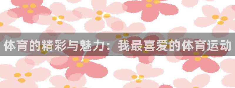JJB竞技宝官方正版app集团:体育的精彩与魅力:我最喜爱的
